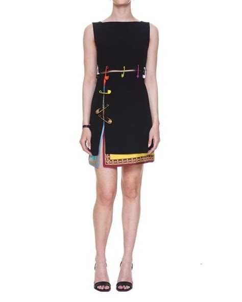 versus versace lion safety pin dress|versace safety pin dress 2021.